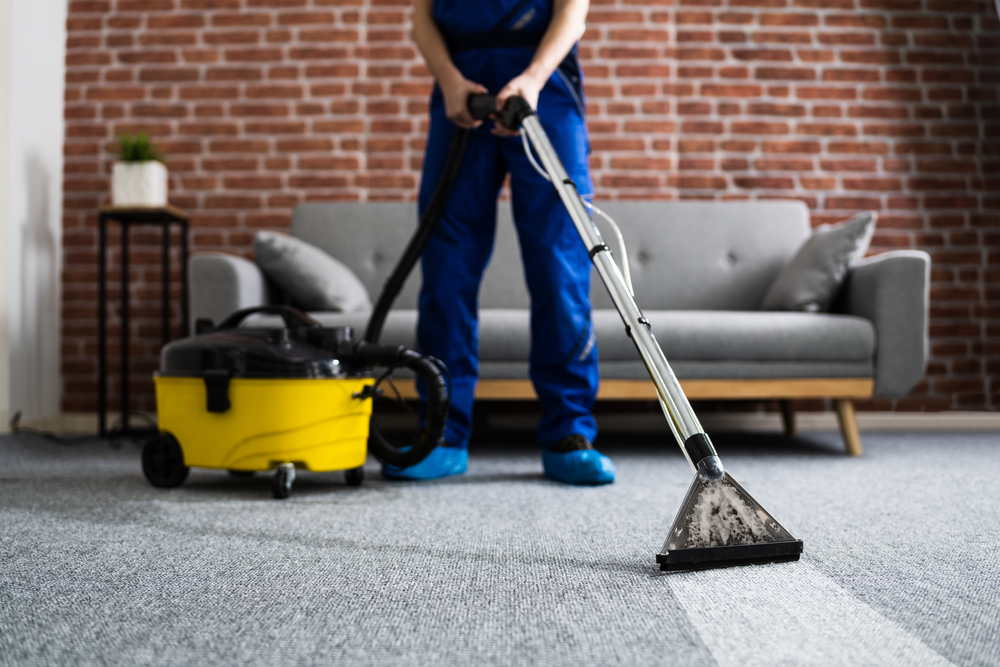 Carpet Cleaning with Equipment