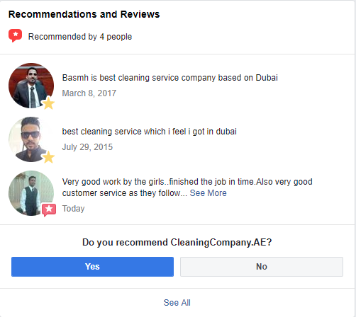 recommendation on facebook