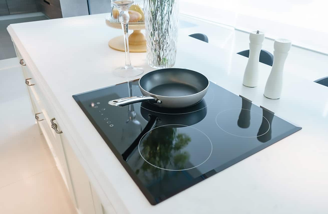 black glass top stove