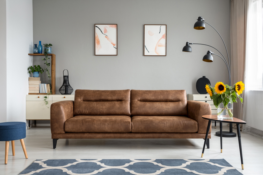 good looking Leather Sofa after cleaning